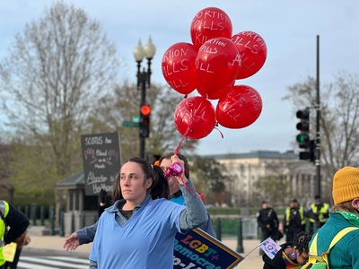 Christine Dimattia, an anti-abortion activist with Progressive Anti-Abortion Uprising, said she regularly protests outside abortion clinics and believes there should be more restrictions on mifepristone. (Sofia Resnick/States Newsroom)