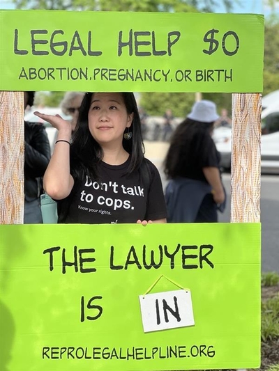 “People definitely contact us and are confused,” said Elizabeth Ling, senior helpline counsel at the nonprofit If/When/How. She manages the Repro Legal Helpline, which aims to help patients navigate the web of state abortion restrictions. (Photo by Sofia Resnick/States Newsroom)