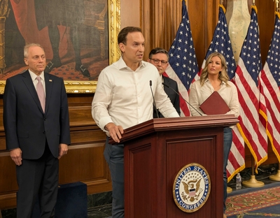 Paul Danos, vice president of domestic operations at Danos and Curole in Houma, Louisiana, advocated for energy provisions in the Republican tax and spending bill at a weekly House Republican press conference on Tuesday, June 24, 2025, at the U.S. Capitol. (Photo by Ashley Murray/States Newsroom)