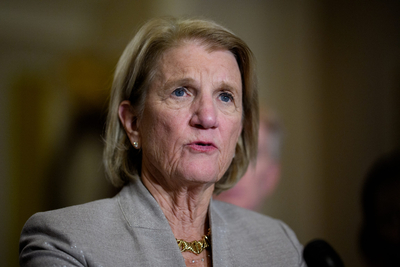 Sen. Shelley Moore Capito, R-W.Va., speaks to reporters following a Republican policy luncheon at the U.S. Capitol Building on Dec. 2, 2025, in Washington, D.C. (Photo by Andrew Harnik/Getty Images)