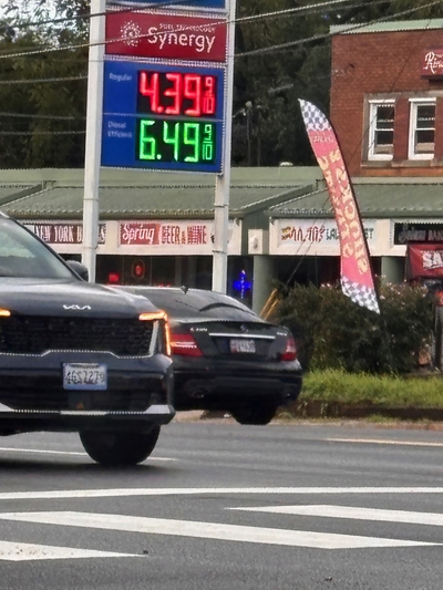 Gas and diesel prices at a station in Silver Spring, Maryland, on Oct. 12, 2026. (States Newsroom photo)