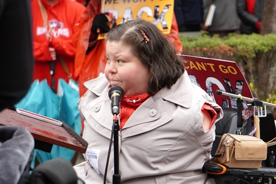 Developmental disability advocates gather for one last rally before Senate budget decisions