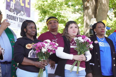 A year later, Abrego Garcia’s wife says ‘thanks,’ urges rallygoers to keep fighting