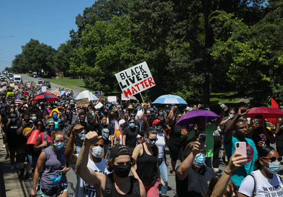 In Graham, hundreds of protesters demand removal of Confederate statue, sheriff’s resignation