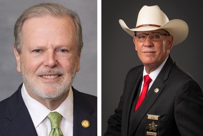 NC Senate leader Phil Berger and Rockingham Sheriff Sam Page.