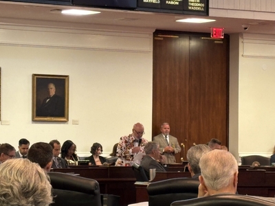 Sen. Bobby Hanig speaks on the floor of the Senate