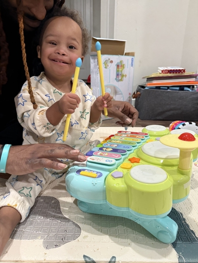 Landry Bell, age 2, loves music and having his family read books to him. (Photo courtesy of Charlotte Cravins)