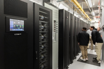 Amarillo business owners and community leaders tour the Edge Data Center at Region 16 Education Service Center on March 19, 2025.