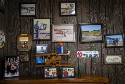 Memorabilia inside the office of Cricia Ryan’s family outside of El Campo, TX, on Monday, April 3, 2023.