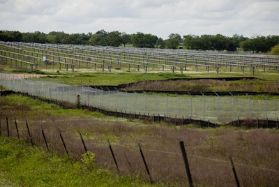 Rows of pipes where solar panels will be installed at the Stampede Solar project by Enel Green Power, near Mt. Vernon on April 10, 2023. According to the project website, the project is made up of four landowners and 2,700 acres, and expected to produce 255 megawatts.