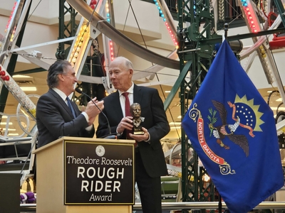 Scheel recognized for joy, vision, success through North Dakota Rough Rider Award