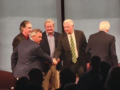 All living North Dakota governors, past and present, gather in Medora for presidential library