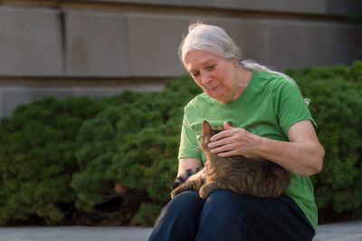 ‘So freaking cute’: Supporters pitch Cameron the Capitol Cat statue outside Nebraska State Capitol