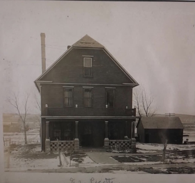 When the Dr. Susan house was built in 1907, there were few trees in its neighborhood in Walthill. The home is listed on the National Register of Historic Places. (Courtesy of the Nebraska State Historical Society)