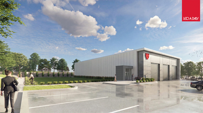 A rendering of the Infectious Diseases Air Transport training facility to be built at the University of Nebraska Medical Center in Omaha. (Photo courtesy of UNMC)