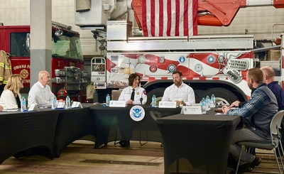 Homeland Security boss visits Omaha, talks tough on immigration, touts disaster response strides