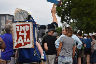 Public march counters pro-deportation event in central Indiana