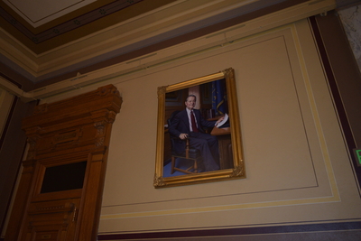 Indiana’s gubernatorial portraits get a new home in Statehouse hallways