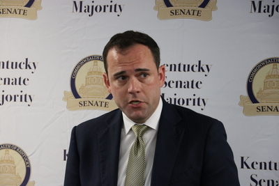 Eric King speaks at the press conference.