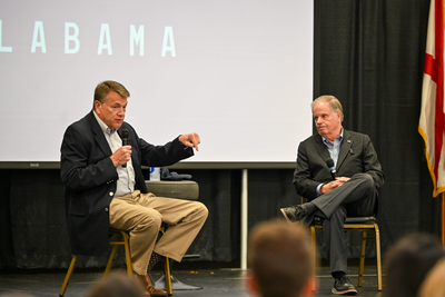 At Anniston town hall, Doug Jones fields variety of questions from 300 attendees