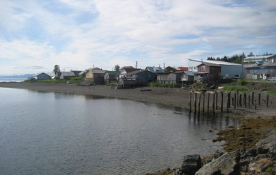 The shoreline of Kake, a Tlingit village of about 500 people, is seen in 2012. The following year, a 13-year-old girl was the victim of a shocking murder. (Photo provided by the Alaska Division of Community Affairs)