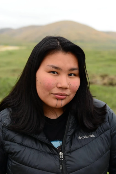 Taluvaaq Qiñuġana, pictured in her home village of Brevig Mission, is opposed to Graphite One’s proposed mining project. The open pit mine would be built in the area of her family’s traditional subsistence harvesting grounds. (Photo by Berett Wilber for Northern Journal)