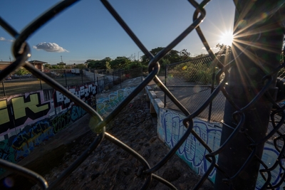Anthony Lewis' final resting place was this drainage in Kapolei, photographed August 10, 2026. (Craig Fujii/Civil Beat/2026)