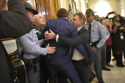North Georgia state senator arrested trying to force way into House chamber
