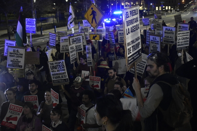 Protesters at Georgia Capitol decry Trump policies ranging from deportation to trans restrictions