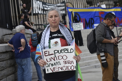 Protesters at Georgia Capitol decry Trump policies ranging from deportation to trans restrictions