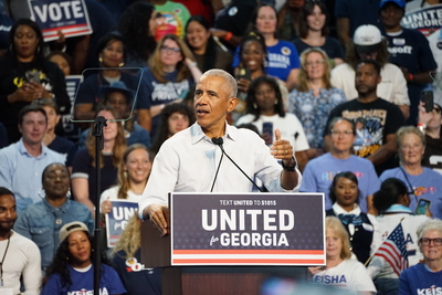 Obama rallies with Georgia Democratic candidates as early voting winds down&nbsp;