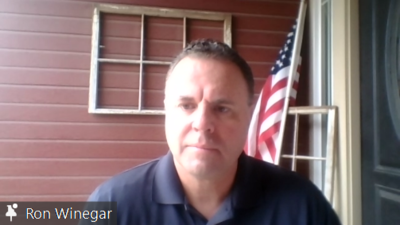 Ron Winegar, retired deputy chief of Boise Police Department, appears Tuesday in a virtual briefing with Idaho journalists