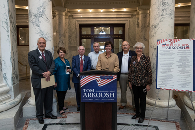 State officials gathered to endorse Arkoosh
