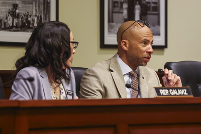 Rep. Chris Mathias, D-Boise, makes a comment during the House Education Committee meeting