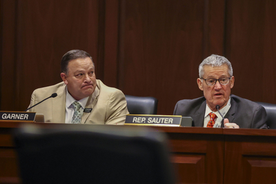 Rep. Mark Sauter, R-Sandpoint, makes a comment during the House Education Committee meeting