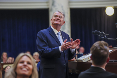 Idaho Republican Gov. Brad Little gives his State of the State Address