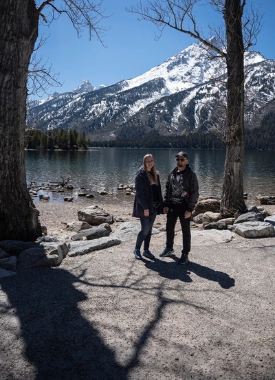 Maria Pavlova and Michael Galkien visit Grand Teton National Park from Russia
