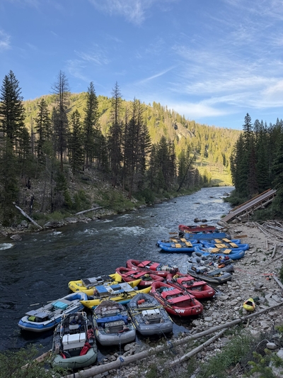 The Boundary Creek Put-In and Eddy, where many Middle Fork Salmon trips begin