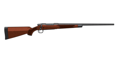 A digital representation of a Remington Model 700 bolt-action rifle.