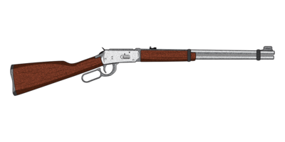 A digital representation of a Winchester Model 1894.