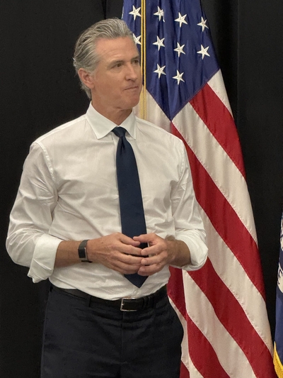 Newsom says national support ‘crucial’ for Democrats to win Michigan’s U.S. Senate race