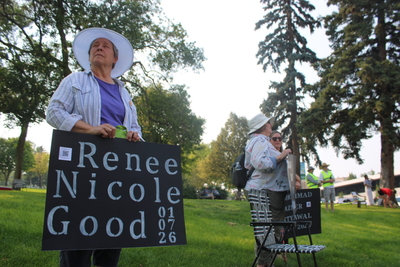 Advocates gather at vigil for ICE shooting victims in Helena