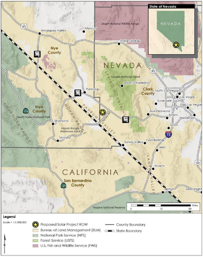 BLM advances massive Pahrump Valley solar project