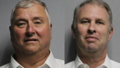 Mugshots of former Ohio House Speaker Larry Householder, and former Ohio Republican Party chair and lobbyist Matt Borges.