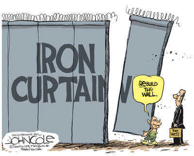 Putin rebuilds the Iron Curtain | Editorial Cartoon