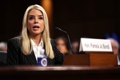 U.S. Attorney General Pam Bondi testifies before the Senate Judiciary Committee during her confirmation hearing on Jan. 15, 2025. (Photo by Chip Somodevilla/Getty Images)