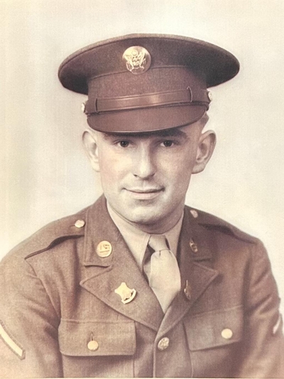 Pvt. 1st Class Jarome Nadolny, 109th Inf. Regt. 28th ID, Milwaukee, Wisconsin, was killed in Gathemo, France, in August 1944. (Courtesy of Shaun Nadolny)