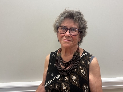 Patricia Longenecker spoke at a public meeting in Middletown, Dauphin County, about the planned reopening of the former Three Mile Island nuclear plant. (Photo by Ian Karbal)