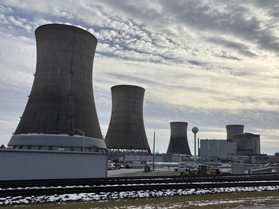 The Crane Clean Energy Center, formerly the Three Mile Island nuclear power plant, in Dauphin County, Pennsylvania. (Photo by Peter Hall/Capital-Star)