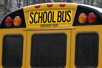 School bus parked in Upper Burrell Township, Westmoreland County on Jan. 16, 2026. (Photo by John Beale for the Pennsylvania Capital-Star)